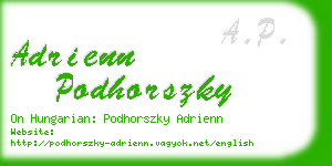 adrienn podhorszky business card